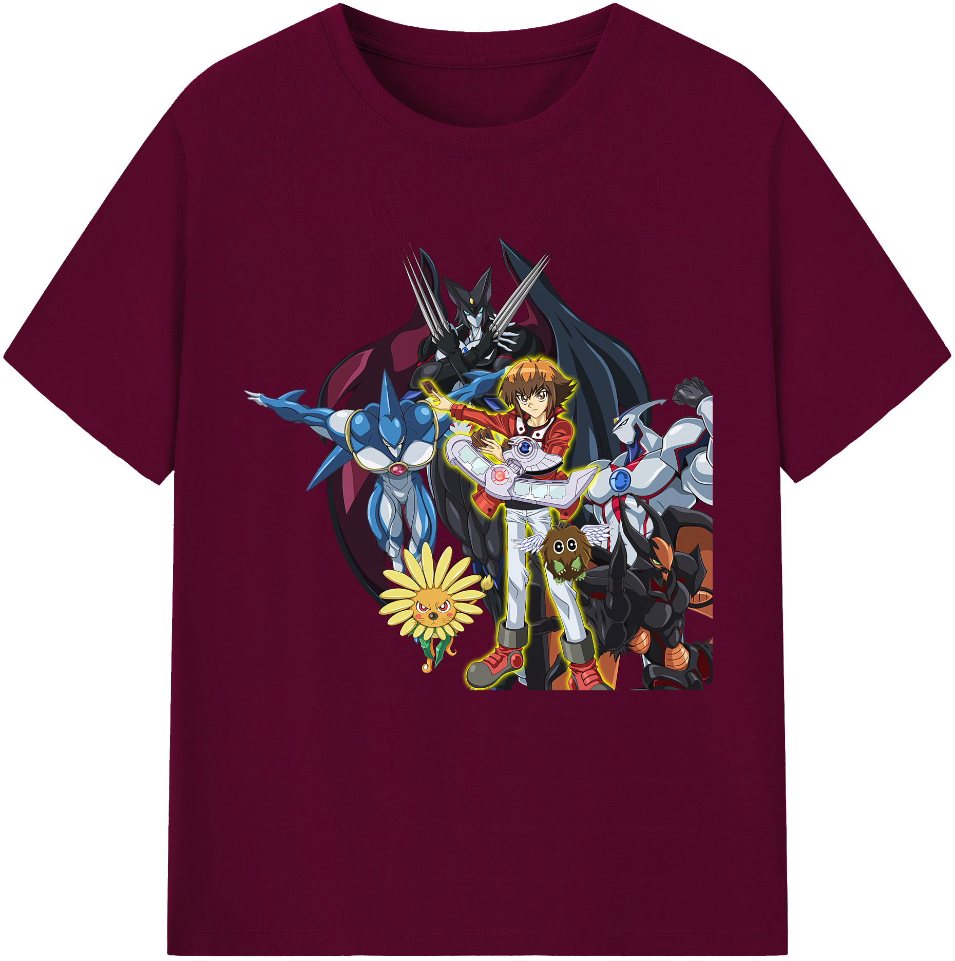 （画像用） 遊☆戯☆王 Yu-Gi-Oh! レディースカジュアルプリントTシャツ（綿100％）